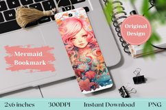 Mermaid Bookmark Design PNG, Sea Sublimation Printable Product Image 1