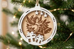 Nativity Ornament Engraving Laser Cut | Christmas | SVG Product Image 1