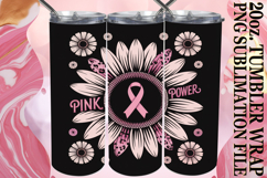 Gentle smiles 20oz tumbler wrap, Breast Cancer Product Image 1