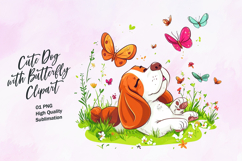 Cute dog with butterfly clipart Product Image 1