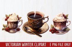 Victorian Winter Clipart Sublimation, Victorian Sublimation Product Image 1