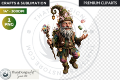 Spring Blossom Gnomes Cliparts Fantasy graphics scrapbooking Product Image 1