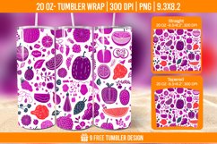 Vegetable Tumbler Wrap Designs, Sublimation Wrap Product Image 1