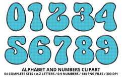Summer Alphabet &amp; Numbers PNG Clipart Doodle Letters 300 DPI Product Image 5