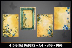 4 Vintage Digital Papers I Junk Journal Page Product Image 2