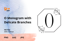 Monogram with Delicate Branches Product Image 1