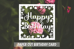 20 Happy Birthday Greeting card SVG,Paper cut SVG Birthday Product Image 6