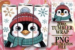 Cozy Sunsets 20oz tumbler wrap, Cute Christmas Product Image 1