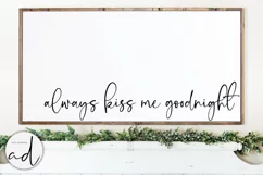 Kiss me Goodnight SVG | Farmhouse Sign SVG Product Image 1