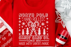 North Pole Hand Rolled Candy Cane Co. Svg, Candy Cane Svg. Product Image 4