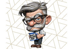 Grumpy Old Man PNG Clipart, Funny Father’s Day Graphics Product Image 3