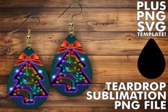 Radiant Teardrop Earrings Designs, Neon Xmas Product Image 1
