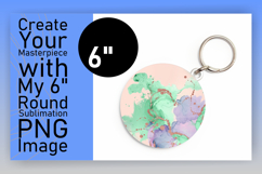 Whimsical Circle Design Keychain Template , Abstract Pattern Product Image 1