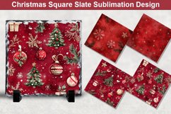 Christmas Square Sublimation Slate Designs Product Image 1