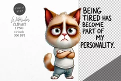 Funny clipart, Cat clipart, Funny quote Product Image 1