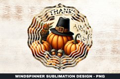 Halloween Pumpkin Wind Spinner Sublimation Design Product Image 1