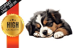 Cute Sleep Dog Sublimation PNG Design - Sublimation Design Product Image 1