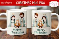 Christmas nativity mug wrap PNG for sublimation 11oz 15oz Product Image 2
