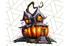 Haunted Houses Clipart PNG, Spooky Halloween Homes Product Image 3