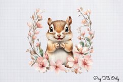 Watercolor Spring Floral Animal Clipart PNG Product Image 1
