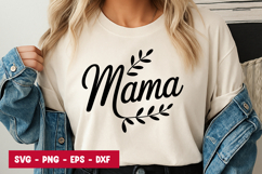 Mama Script Floral Typography SVG PNG Product Image 1