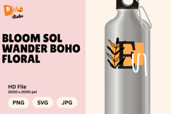 Bloom Sol Wander Boho Floral Monogram Product Image 1