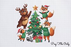 Woodland Christmas Animals Cliparts PNG Product Image 1