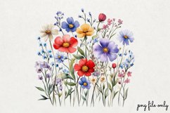 Wild flowers butterflies and dragonfly Clipart PNG Product Image 1