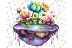 Bright Floating Island PNG Clipart for Fantasy Worlds & Maps Product Image 3