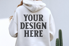 Ash Gildan 18500 Hoodie Sweatshirt Mockup, Unisex Hoodie Product Image 1