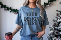 Bay Christmas Comfort Colors 1717 TShirt Mockup,cc1717 mock Product Image 1