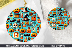 Halloween Stained Glass Ornament PNG, Digital Download File Product Image 1