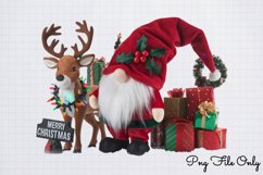 Christmas Festive gnome clipart PNG Product Image 1