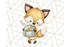 Cute Back to School Animals PNG Clipart with Books &amp; Bags Product Image 3