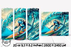 Lemur surfer png, Summer tumbler designs Product Image 1