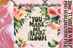 Heartfelt dreams 20oz tumbler wrap, Flower Quote Product Image 1