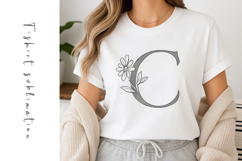 Alphabet, Letters, Monogram, Gray Flowers Product Image 1