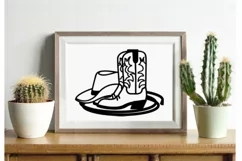 Cowboy boots svg, Cowboy hat cut file, Rodeo svg, png cricut Product Image 5