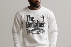 The Rodfather SVG Shirt Design | Funny Fishing Cut File Product Image 3