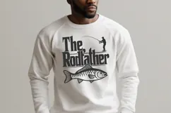 The Rodfather SVG Shirt Design | Funny Fishing Cut File Product Image 3