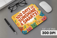 100 days of school Mouse Pad, Teacher PNG Sublimation Design Product Image 1
