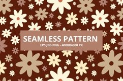 60s Retro Spring flowers seamless pattern Product Image 1