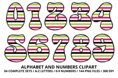 Watermelon Alphabet PNG Cute Summer Letters &amp; Numbers 300DPI Product Image 5