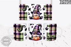 Halloween Gnome Mug Wrap Sublimation - Halloween PNG Product Image 1