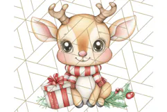 Muted Cute Safari Christmas Animal PNG Clipart, Holiday Png Product Image 3