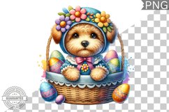 Easter Dog Sublimation - Easter Clipart PNG Design Product Image 1