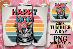 Lively Evenings 20oz tumbler wrap, Cat Lover Product Image 1