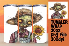 20oz Halloween Scarecrow Tumbler Wrap Product Image 1