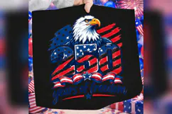 250 Years of Freedom PNG, Patriotic Bald Eagle American Flag Product Image 4