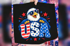 Cute USA Eagle PNG, Patriotic Bald Eagle 4th of July Shirt Product Image 1